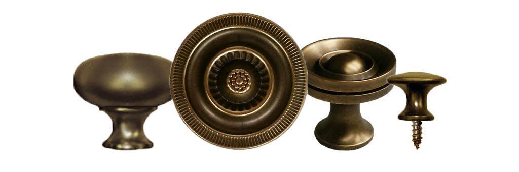 Antique Brass Knobs for Cabinet Drawers & Doors