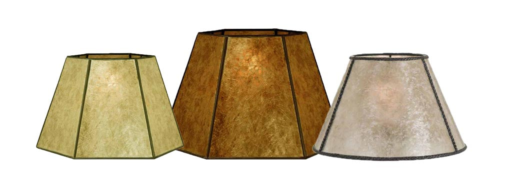 Natural Mica Lamp Shades create soft appealing light