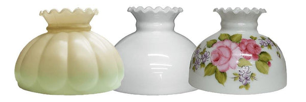 Green Ribbed Cased Glass Lampshades, ten - Paxton Hardware