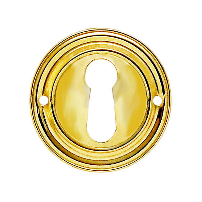 Round Brass Keyhole Cover - Paxton Hardware