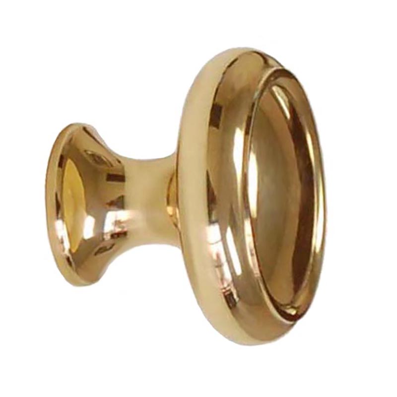 Side view of Contemporary Brass Cabinet Knob - Paxton Hardware