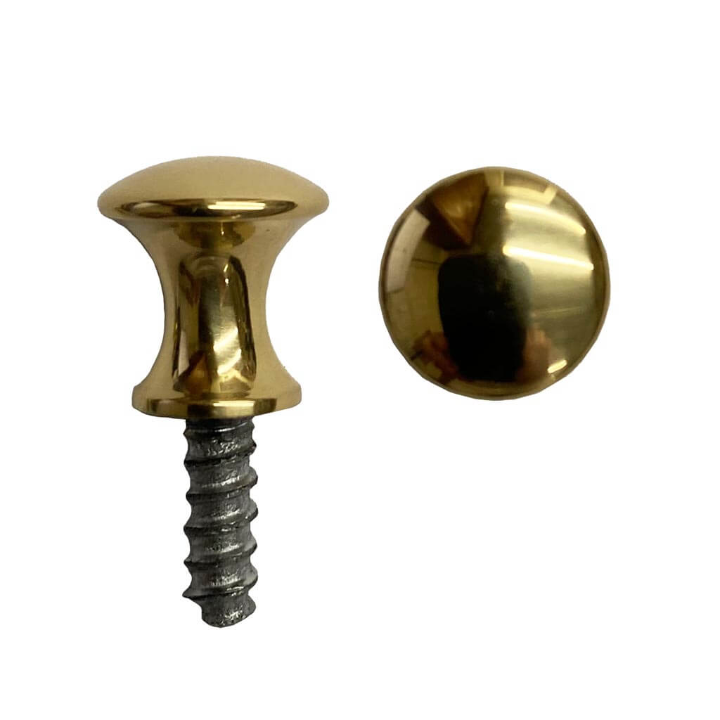 Small Brass Knobs, round 1/2 inch - Paxton Hardware ltd