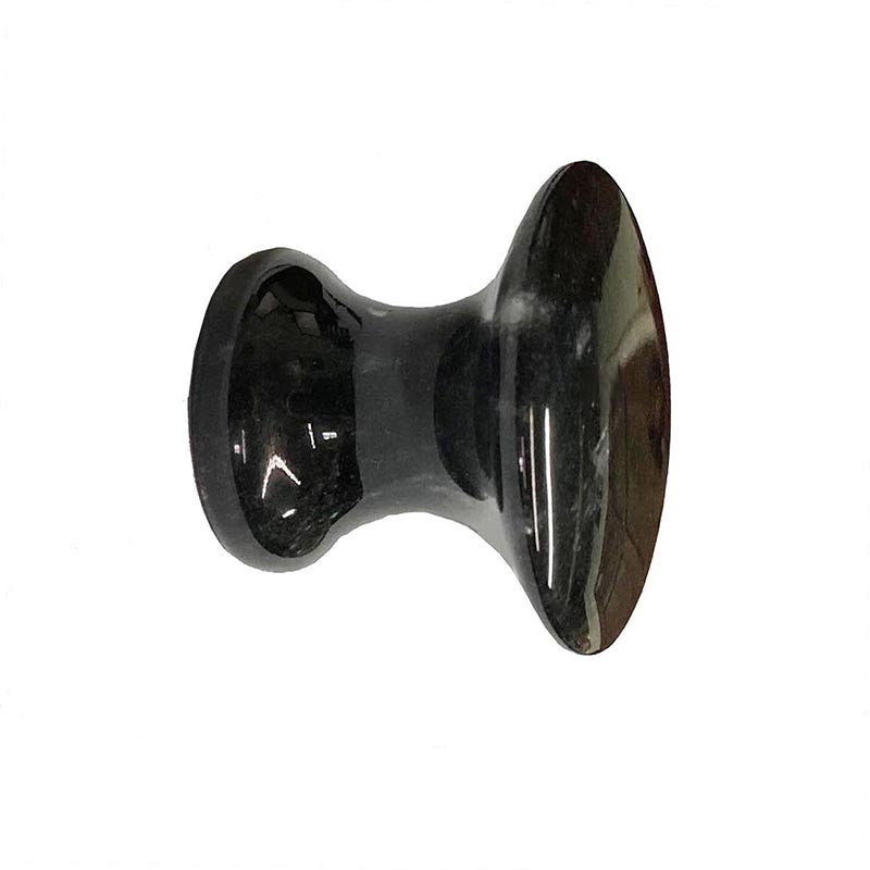 Side view of Black Marble Knob for cabinet drawers & doors - Paxton Hardware