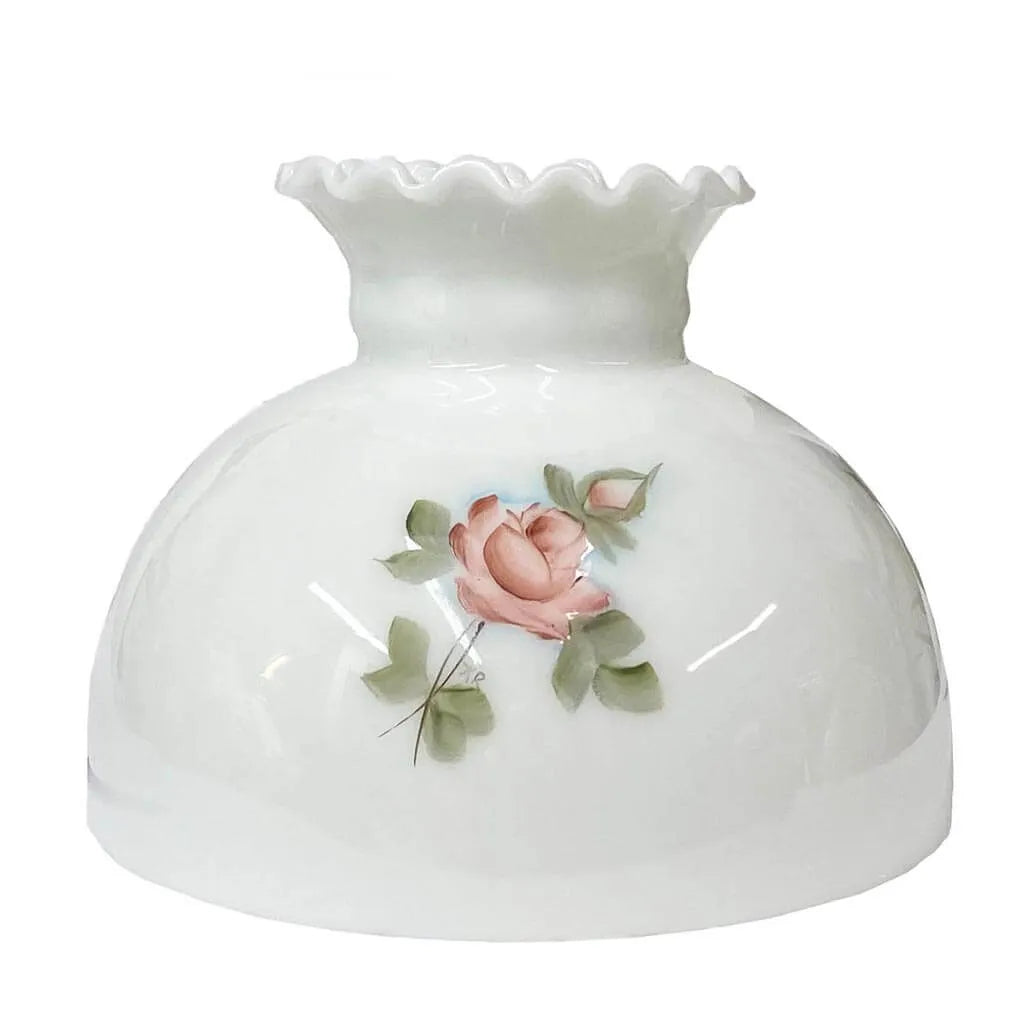 0" Glass Student Shade with Roses, Paxton Hardware