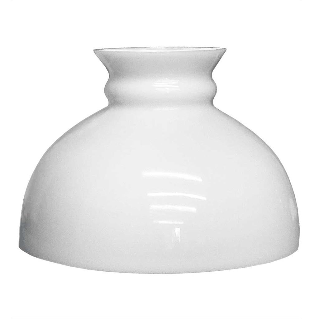 White Glass Lamp Shade, Flat-top Student, 10 inch - Paxton hardware ltd