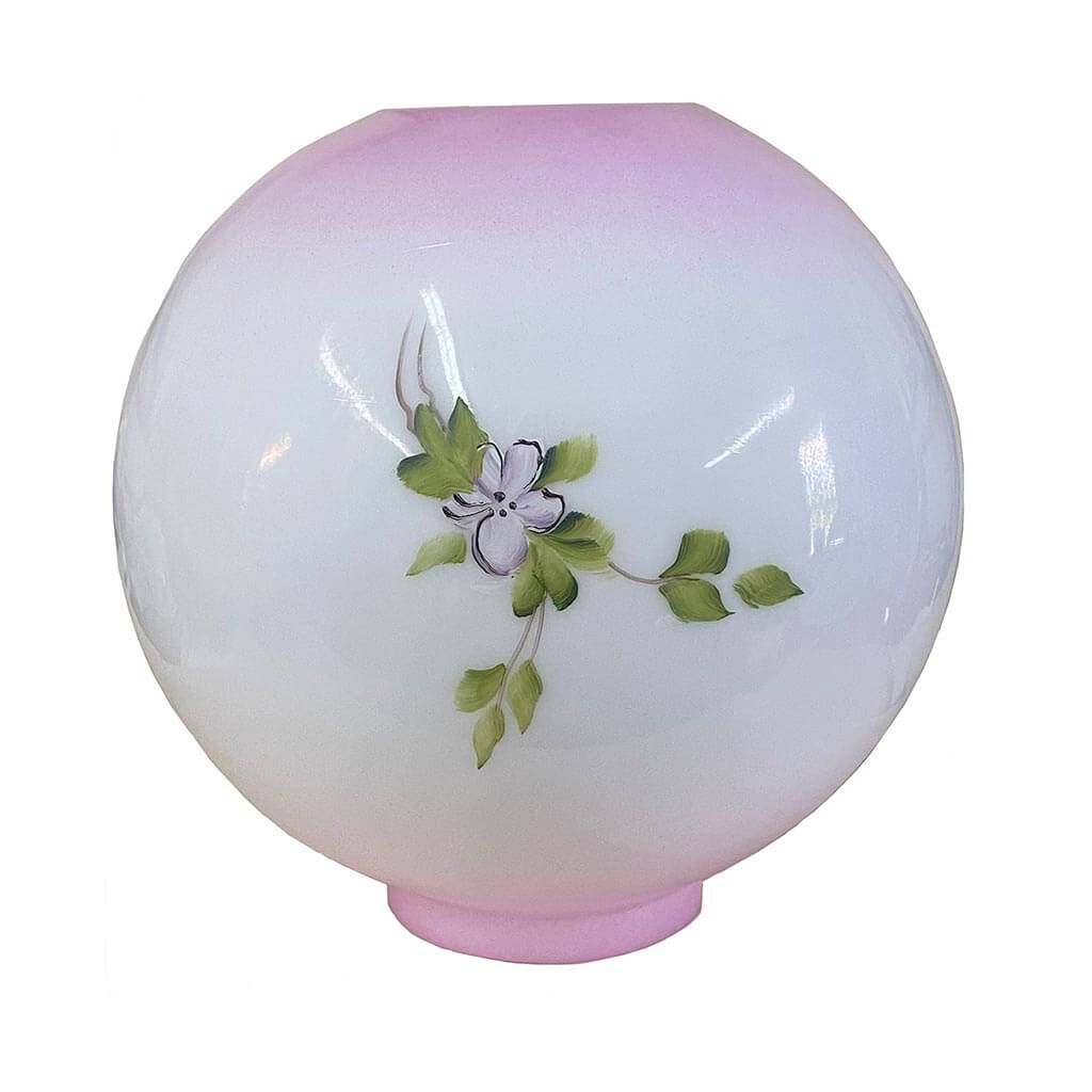 Back view of pink rose ball lamp shade - Paxton Hardware