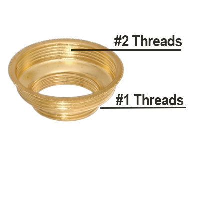 Collar to expand #1 oil lamp collar to accept a #2 oil lamp burner - Paxton Hardware