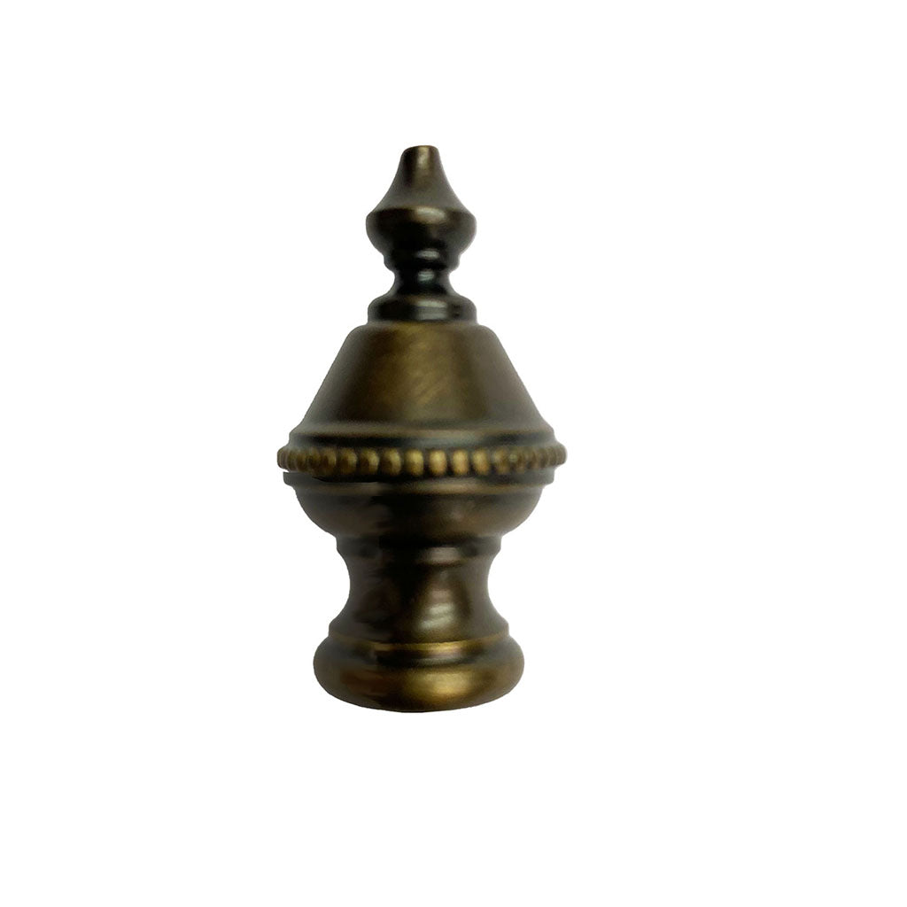 Antique Brass Lamp Finial, Crown -  Paxton Hardware