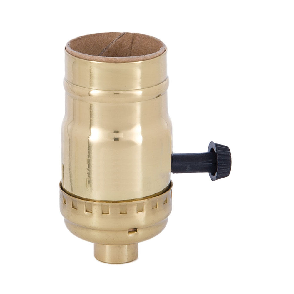 Brass 3-way Lamp Socket