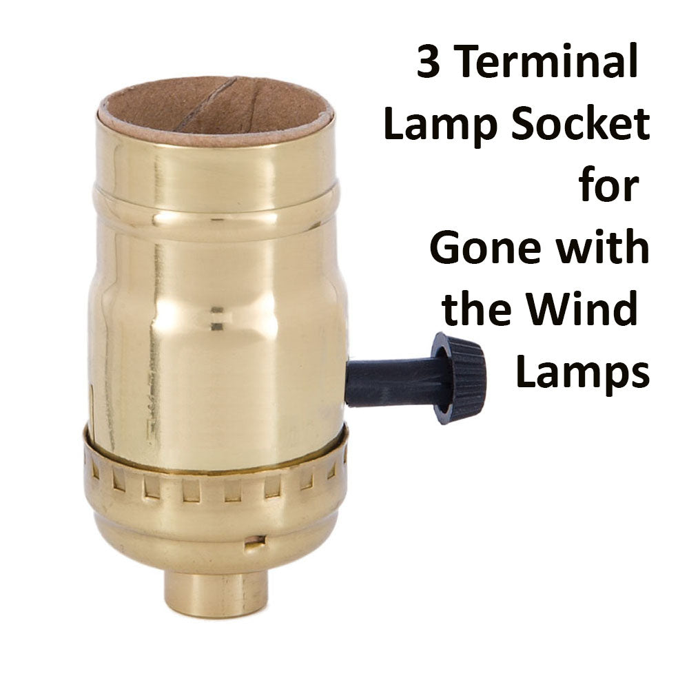 3 Terminal Lamp Socket for Gone with the Wind Lamps - Paxton Hardware