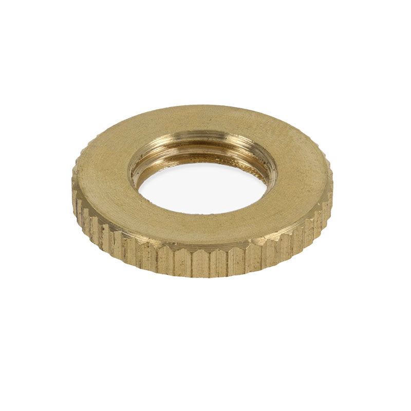 Knurled Brass Locknuts, 1/8 IP - Paxton hardware ltd
