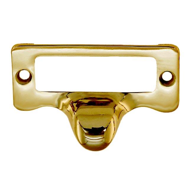 Brass Finger Pull Label Holder - Paxton Hardware