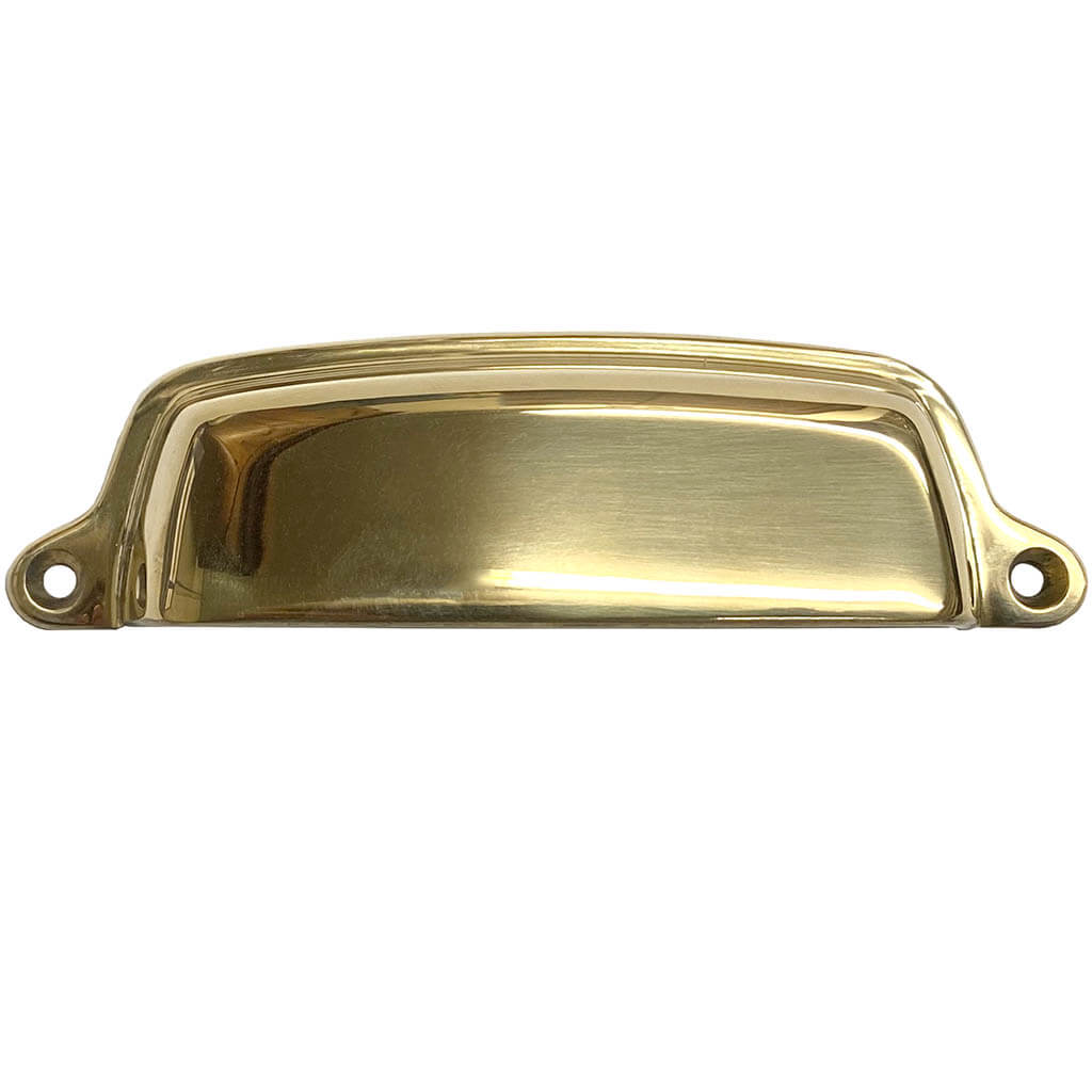 Large Cast Brass Bin Pull for Cabinets - Paxton Hardware