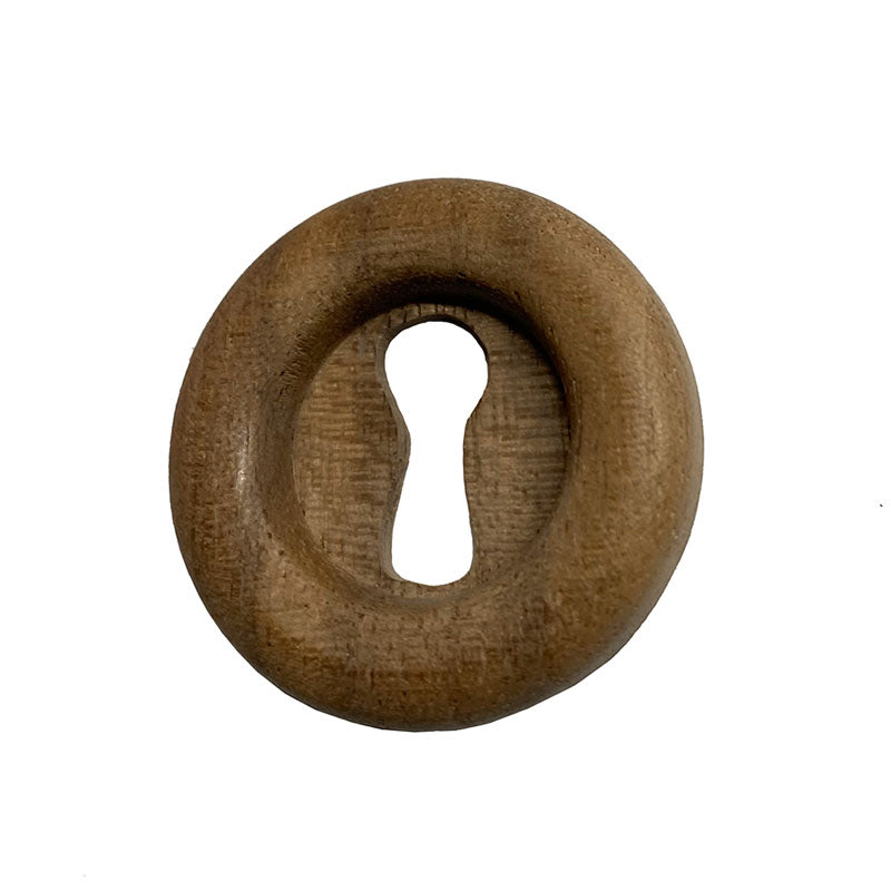 Round Wood Keyhole Cover, Walnut - Paxton hardware ltd