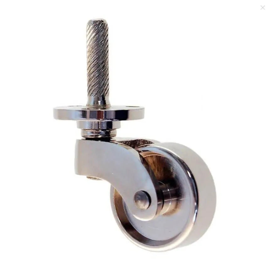 Nickel Furniture Caster with 1-1/4" wheel - Paxton Hardware