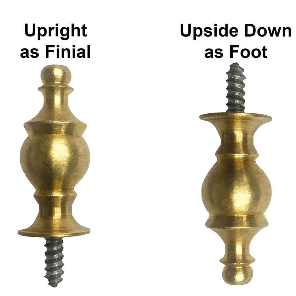 Screw-on Brass Finial - Paxton Hardware