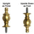 Screw-on Brass Finial - Paxton Hardware