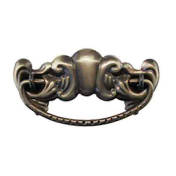 Antique Drawer Pull, Embossed Design - Paxton Hardware