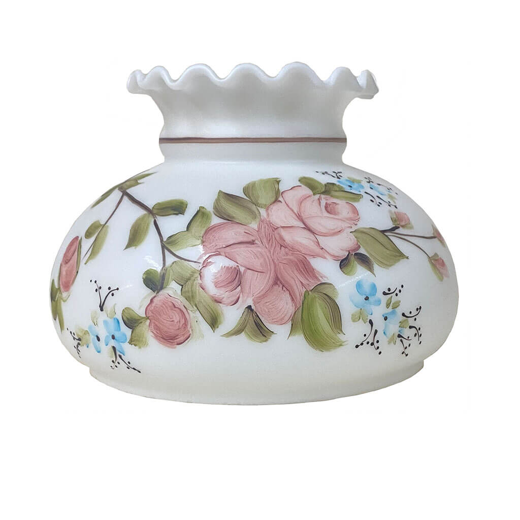 7 inch Glass Student Shade, Pink Rose - Paxton hardware ltd