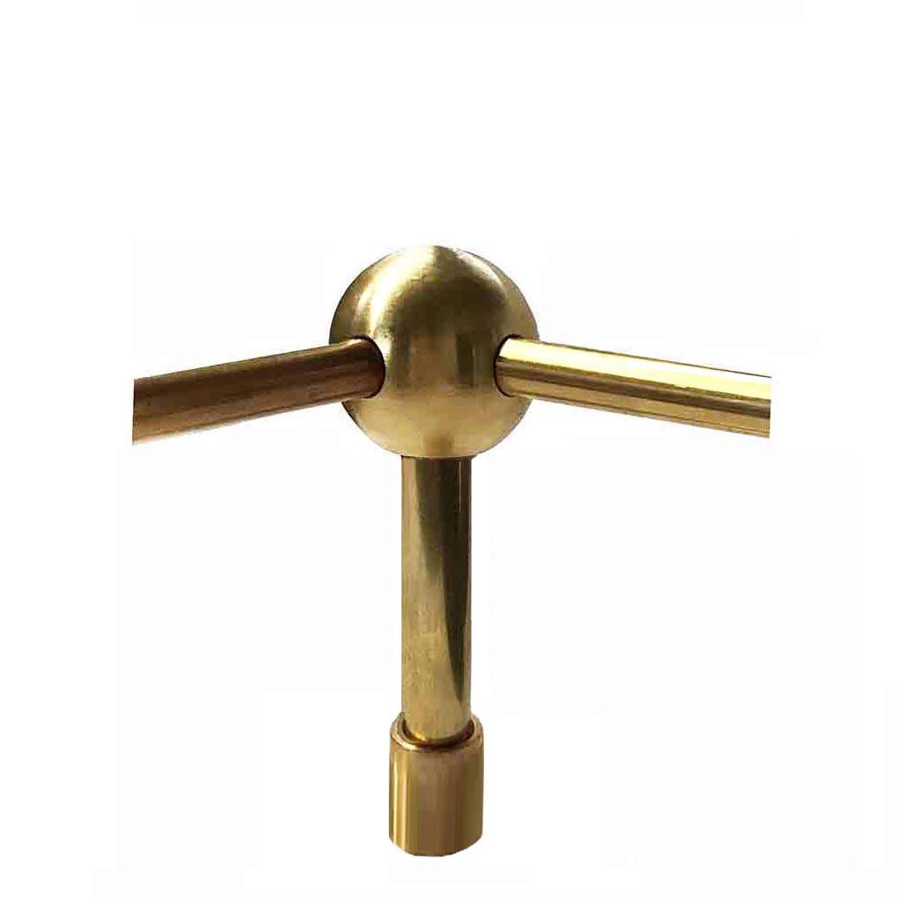 Modern Brass Railing Corner Post - Paxton Hardware