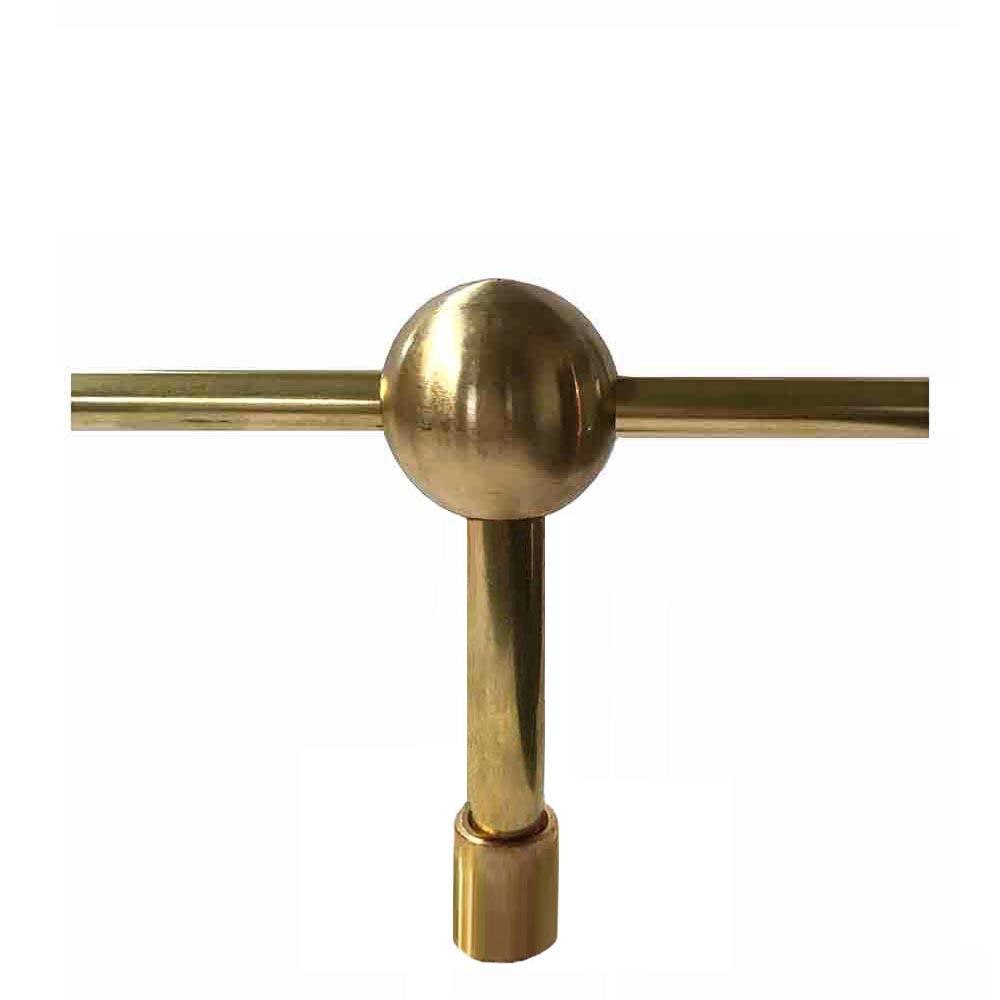 Modern Brass Railing - Center Post - Paxton Hardware