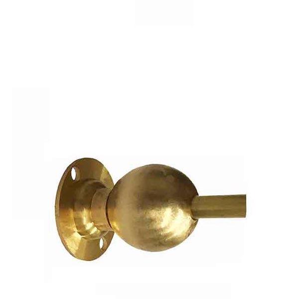 Solid Brass, Wall Mount Post for Brass Railing - Paxton Hardware