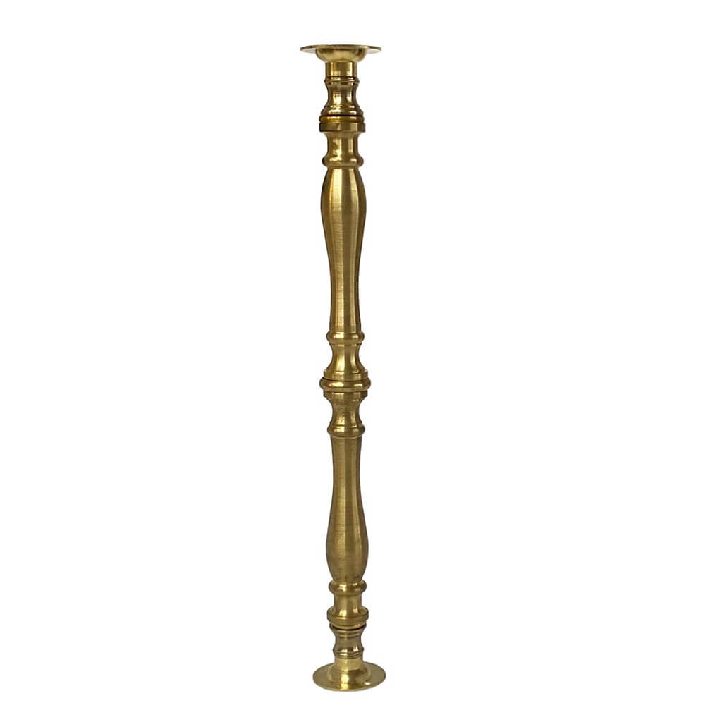 Brass Column for wood shelf, 10-1/2&quot; - Paxton Hardware