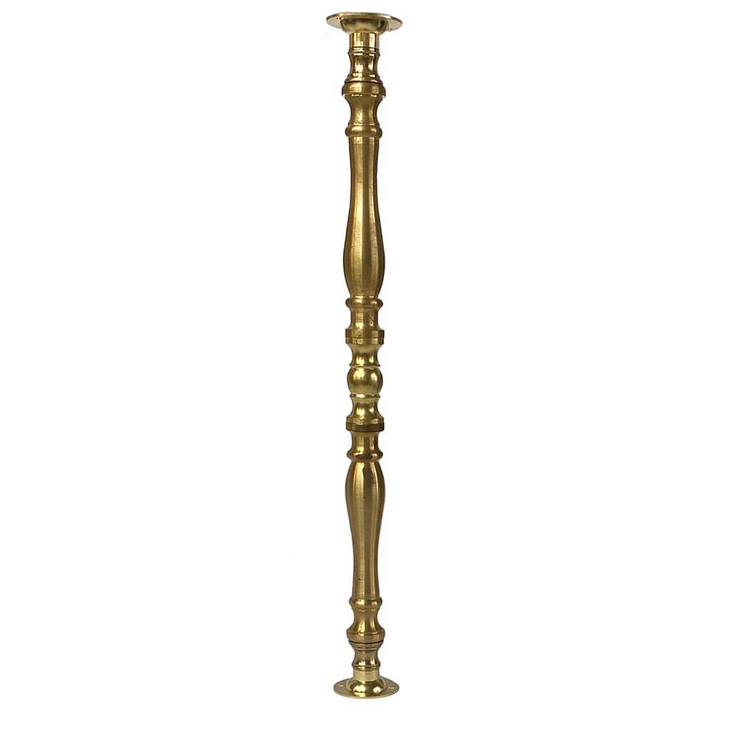 Brass Column for shelves, 11-3/4&quot; - Paxton Hardware