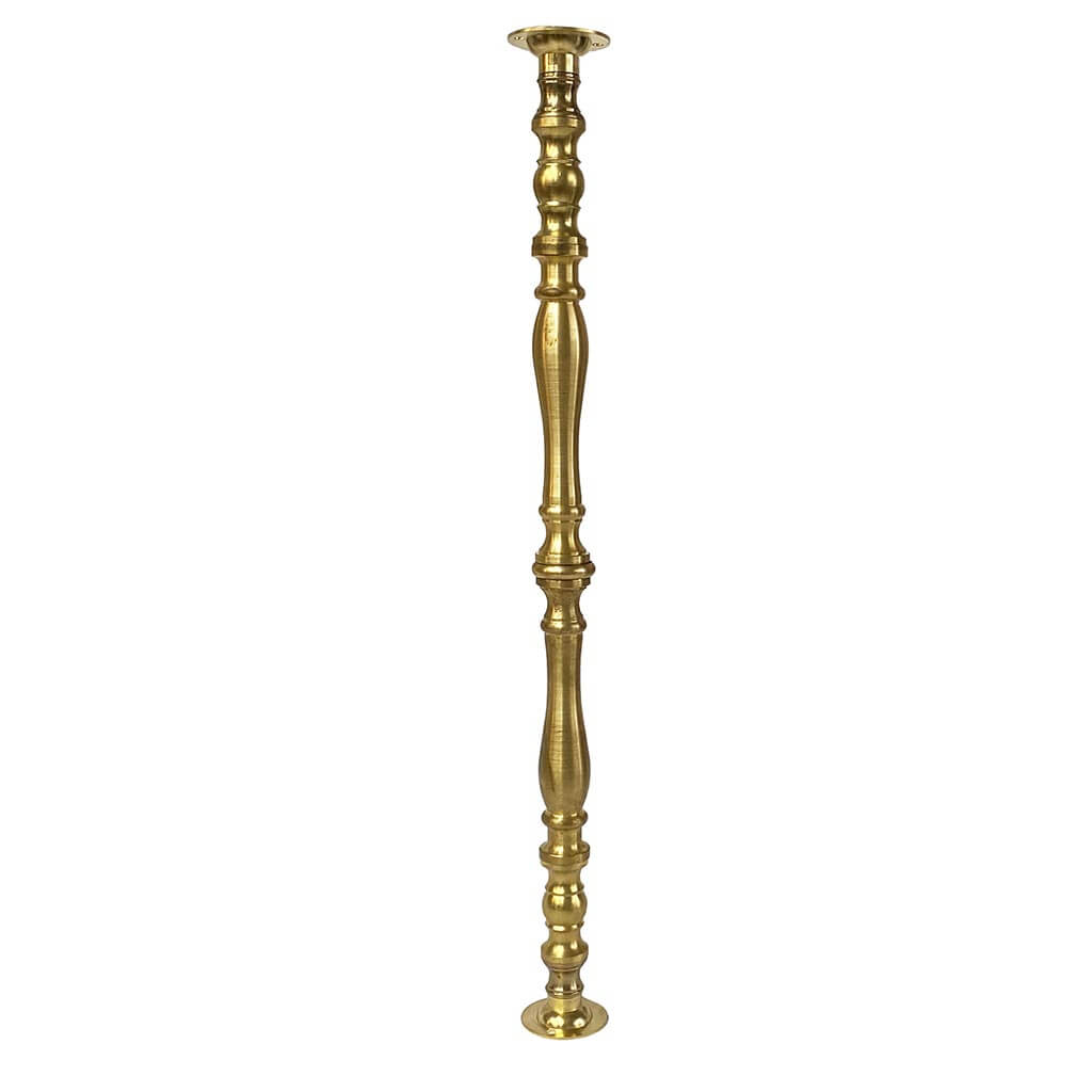 Brass Column for Shelving, 13-1/4&quot; - Paxton Hardware