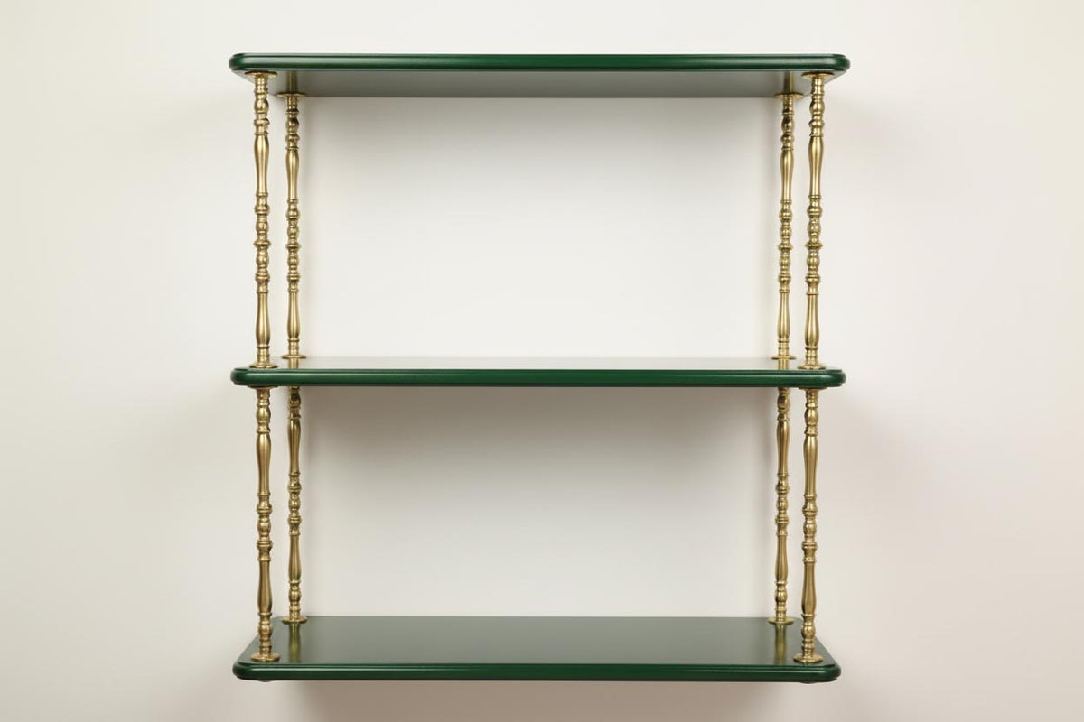 Brass shelf column adds character to simple shelving - Paxton Hardware