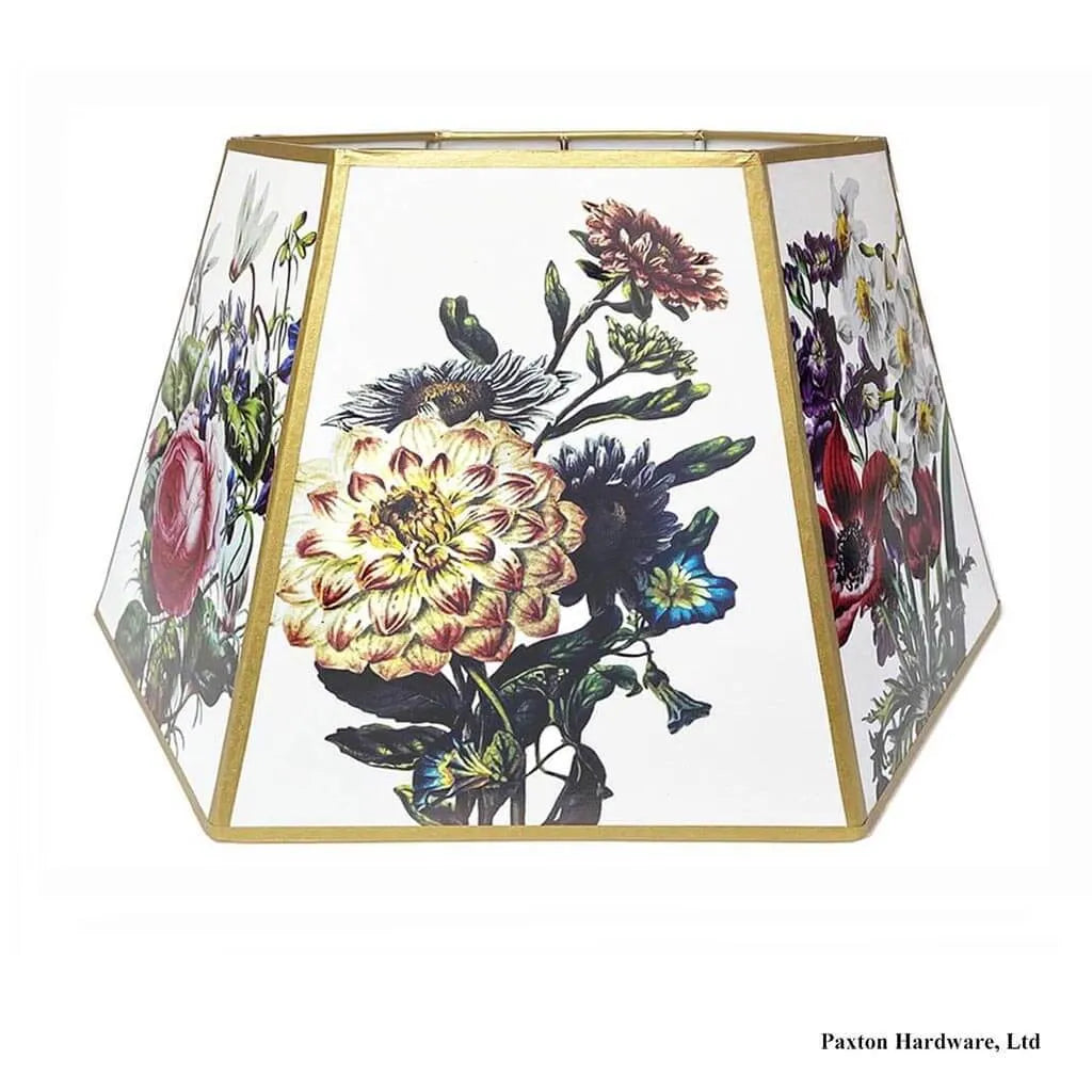 Decorative Lampshade adorn with garden flowers, Paxton Hardware