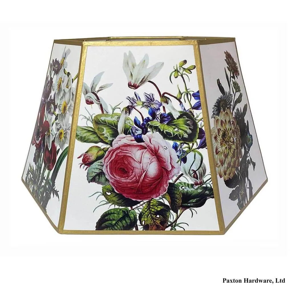 Large Vintage Floral Lampshade