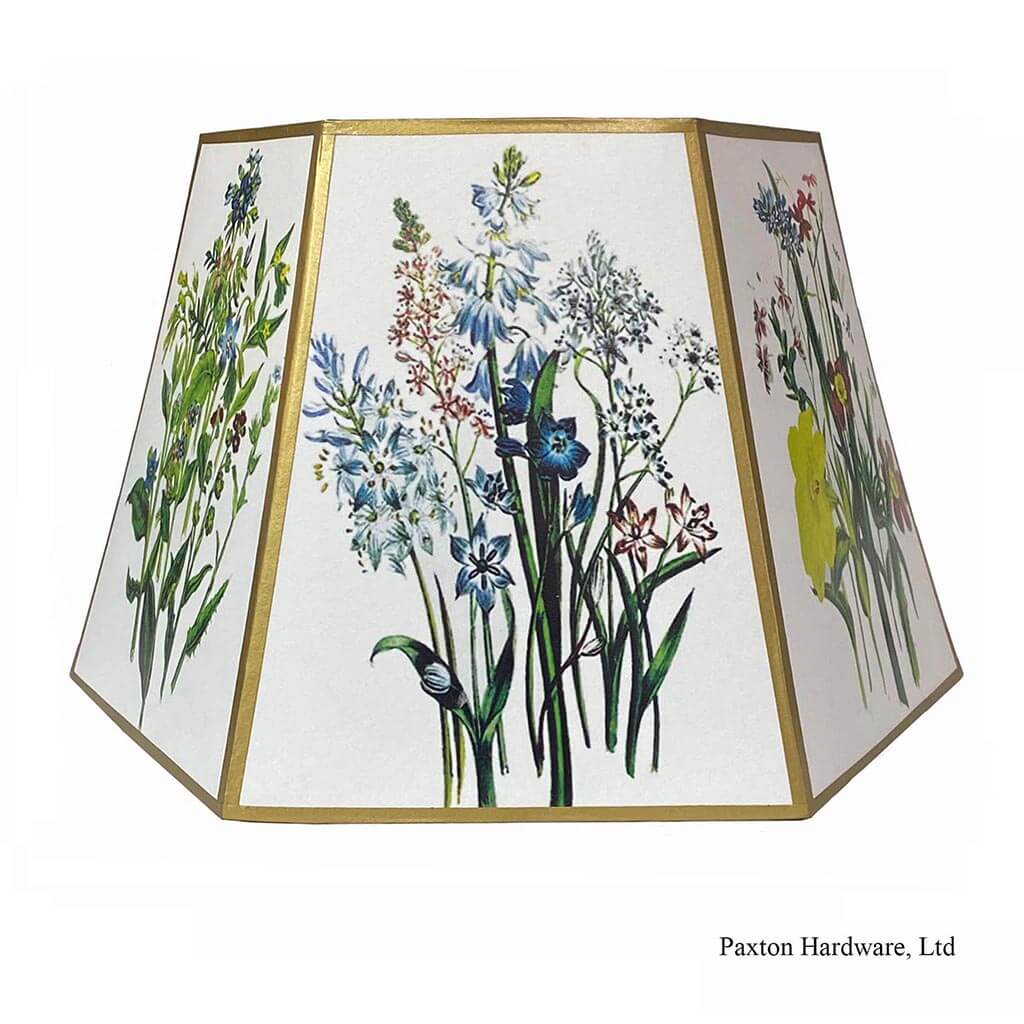 Uno Lamp Shade with Wildflowers, Paxton hardware ltd