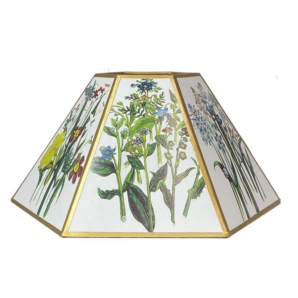 Wildflower lampshade for chimney lamps