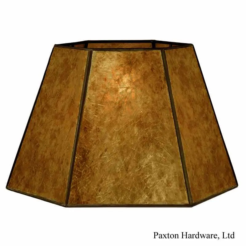 Amber Mica Uno Lampshades for Vintage Bridge Lamps