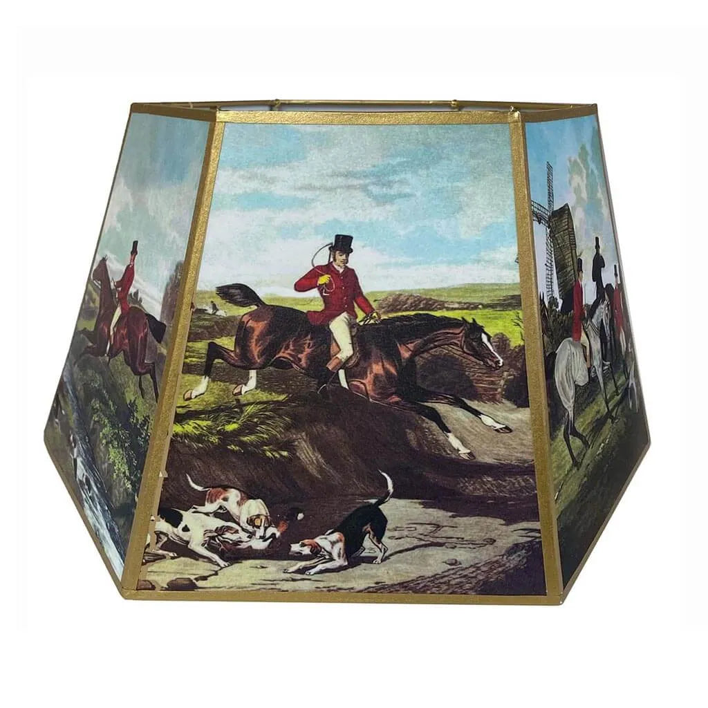 Fox Hunt Bridge Lamp Shade, UNO type