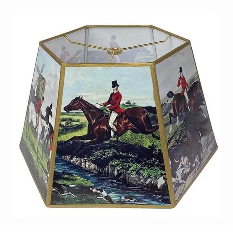 Fox Hunt Lamp Shade, 14 inch