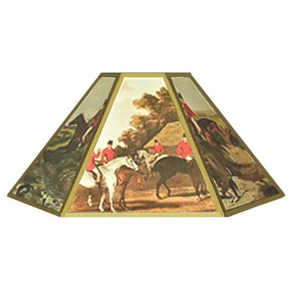 Fox Hunt Chimney Lampshades, 14 inch - paxton hardware ltd