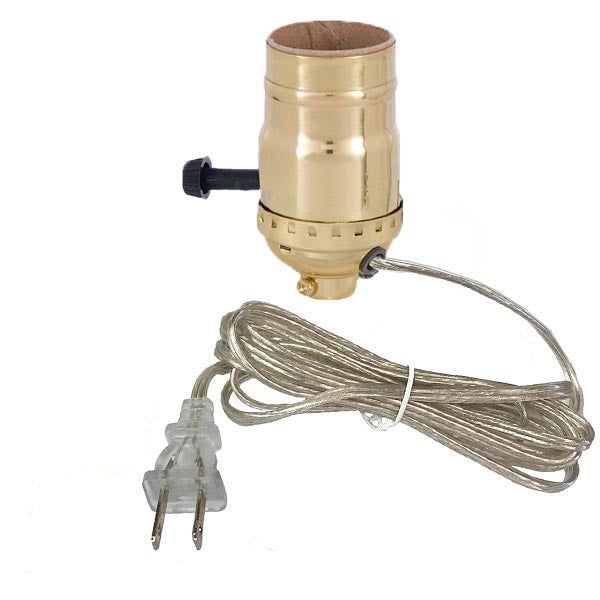 Pre Wired Lamp Socket with Transparent Cord, Paxton Hardware