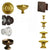 Cabinet Knobs in multiple sizes. Brass, Antique Brass, Glass, Iron, Wood and Porcelain 