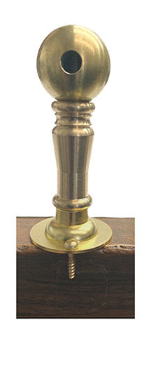 Brass Cabinet Railing Posts install with wood screws - Paxton Hardware