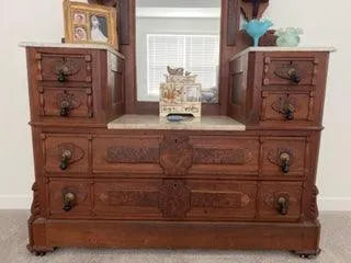 Victorian Dresser with Paxton Hardware Drop Pulls #7731A