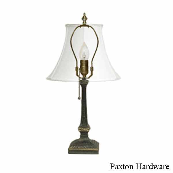 Table Lamp with Harp holding shade - Paxton Hardware