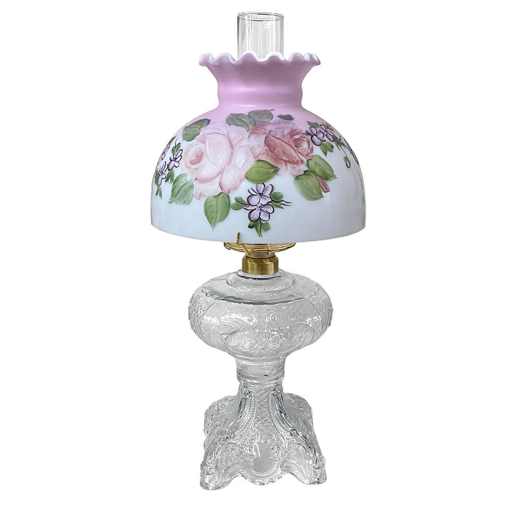Victorian Pink Rose Table Lamp - Paxton Hardware 