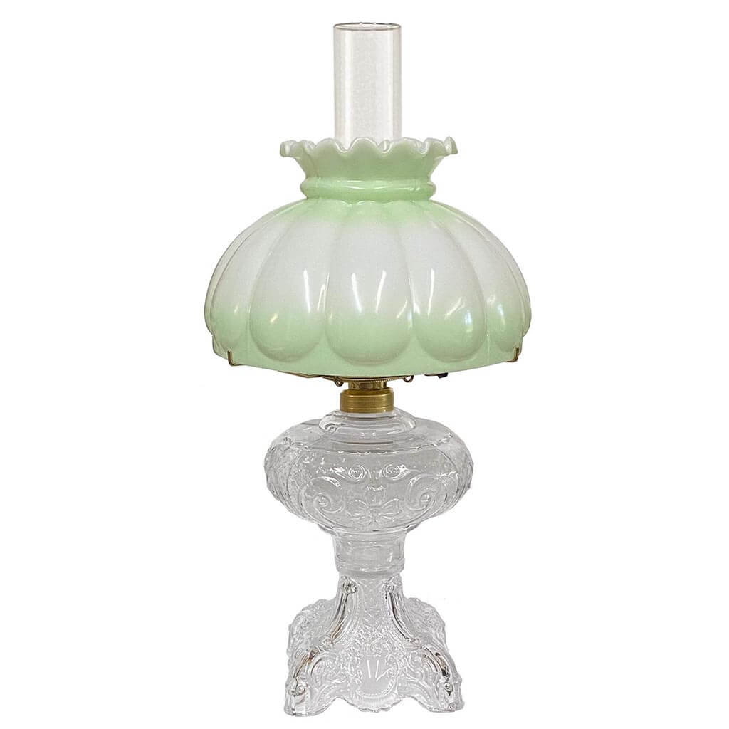 Vintage style Lamp with pale green shade