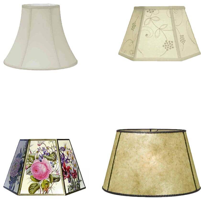 Lamp Shades: Fabric, Silk, Parchment and Mica for table lamps, floor lamps and bridge arm lamps