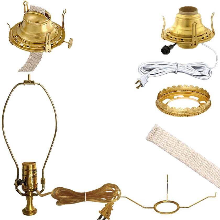 Replacement parts for vintage oil lamps