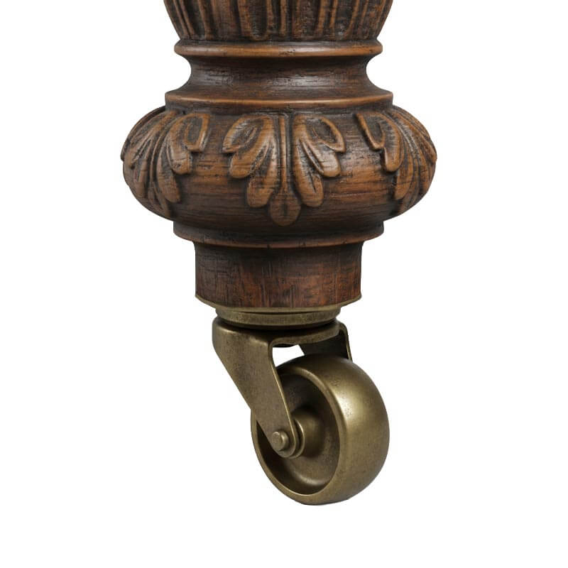 Plate type furniture caster installed - Paxton Hardware