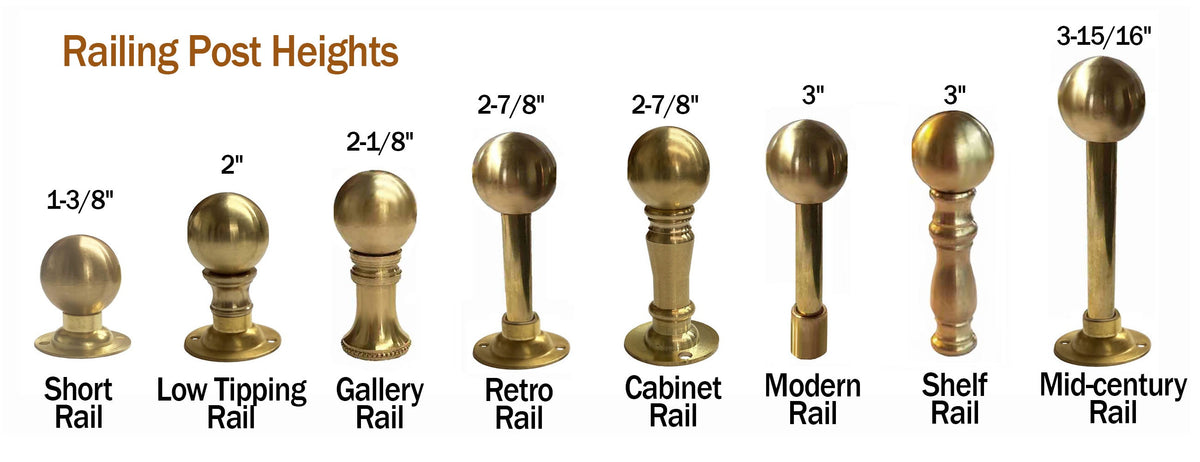 Various options for Brass Railing Heights - Paxton Hardware