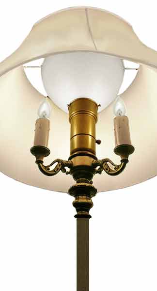 Large lampshade supported by reflector shade - Paxton Hardware